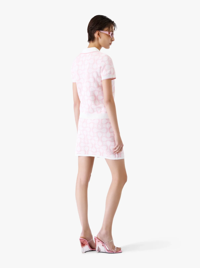 CASABLANCA WOMEN Optic Drop Wrap Mini Skirt Pink - MAISONDEFASHION.COM