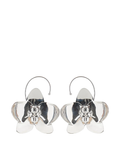 CASABLANCA WOMEN Orchid Earrings Silver - MAISONDEFASHION.COM