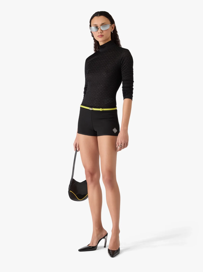 CASABLANCA WOMEN Rave Hot Pants Black - MAISONDEFASHION.COM