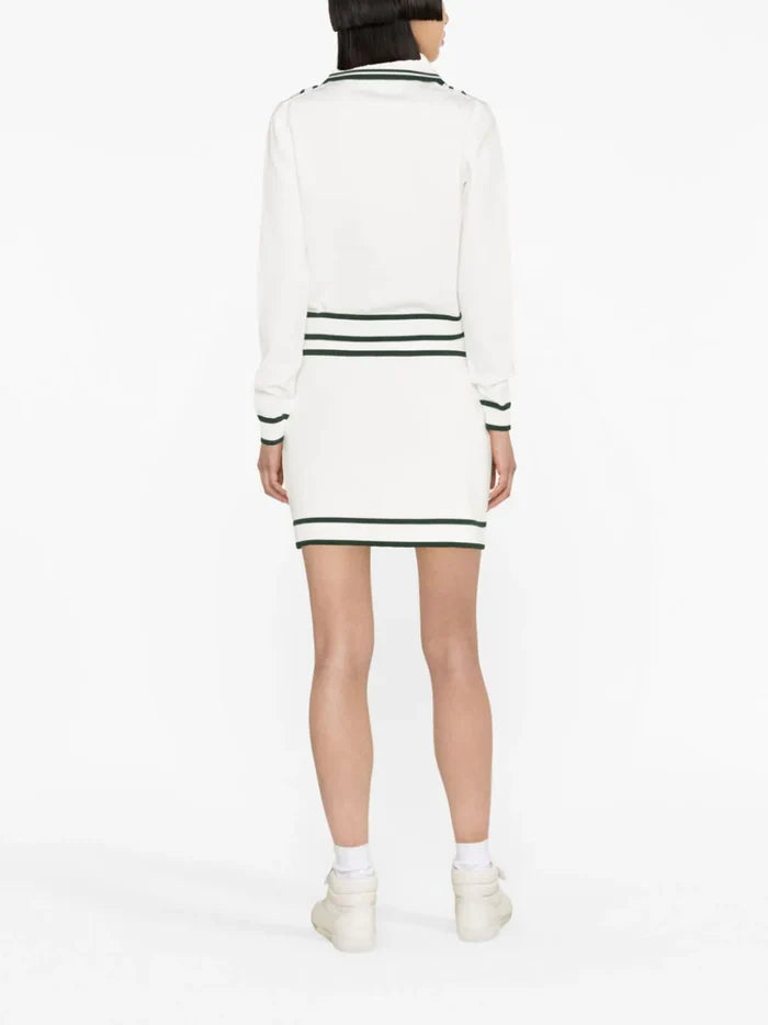 CASABLANCA WOMEN Retro Knit Tennis Skirt White - MAISONDEFASHION.COM