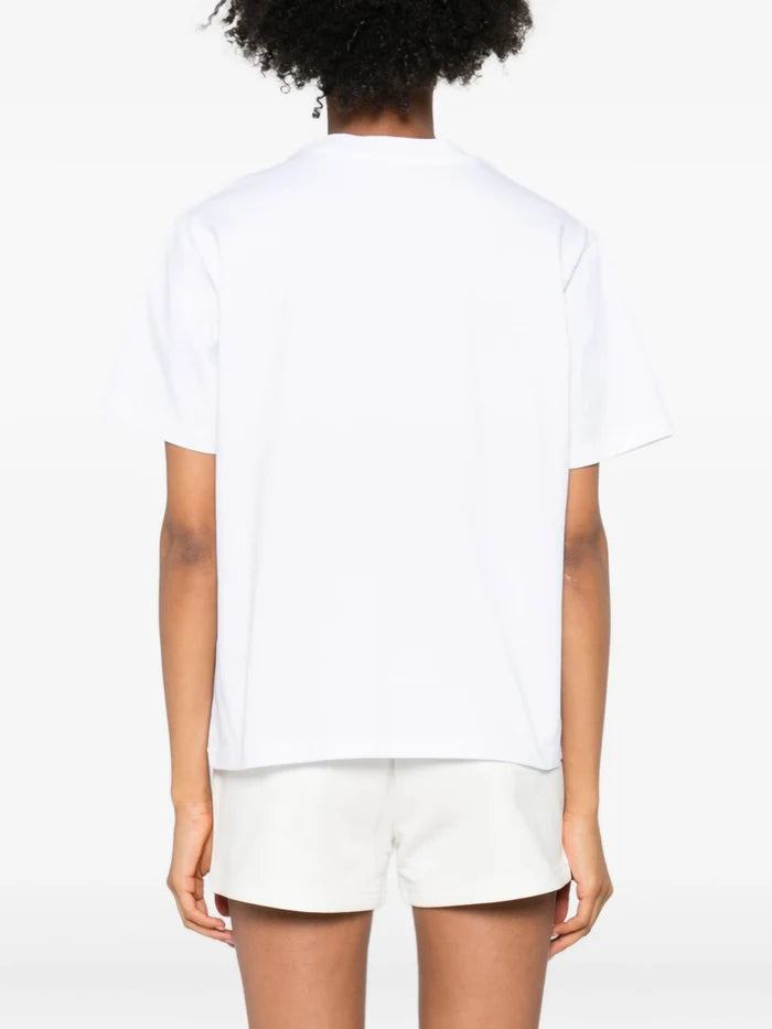 CASABLANCA WOMEN Ski Printed T-shirt White - MAISONDEFASHION.COM