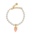 CASABLANCA WOMEN Strawberry Bracelet Gold/Pink/White - MAISONDEFASHION.COM