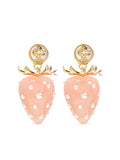 CASABLANCA WOMEN Strawberry Earrings Gold/Pink/White - MAISONDEFASHION.COM