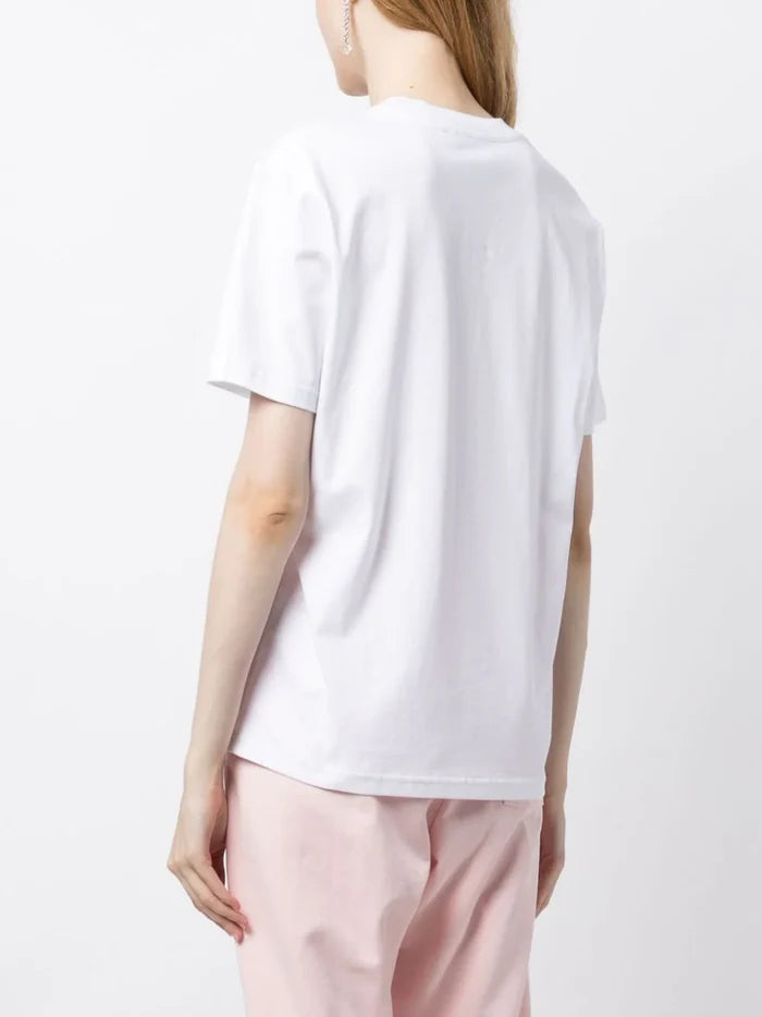 CASABLANCA WOMEN Tennis Club Icon Pastelle Printed T-Shirt White - MAISONDEFASHION.COM