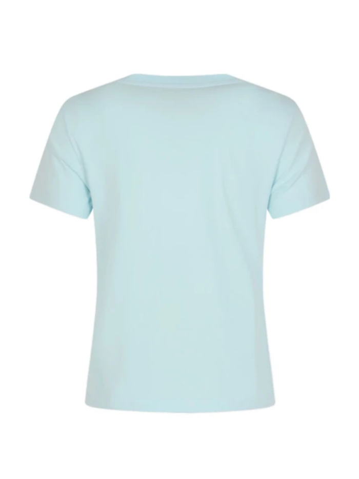 CASABLANCA WOMEN Waves Fitted T-shirt Pale Blue - MAISONDEFASHION.COM