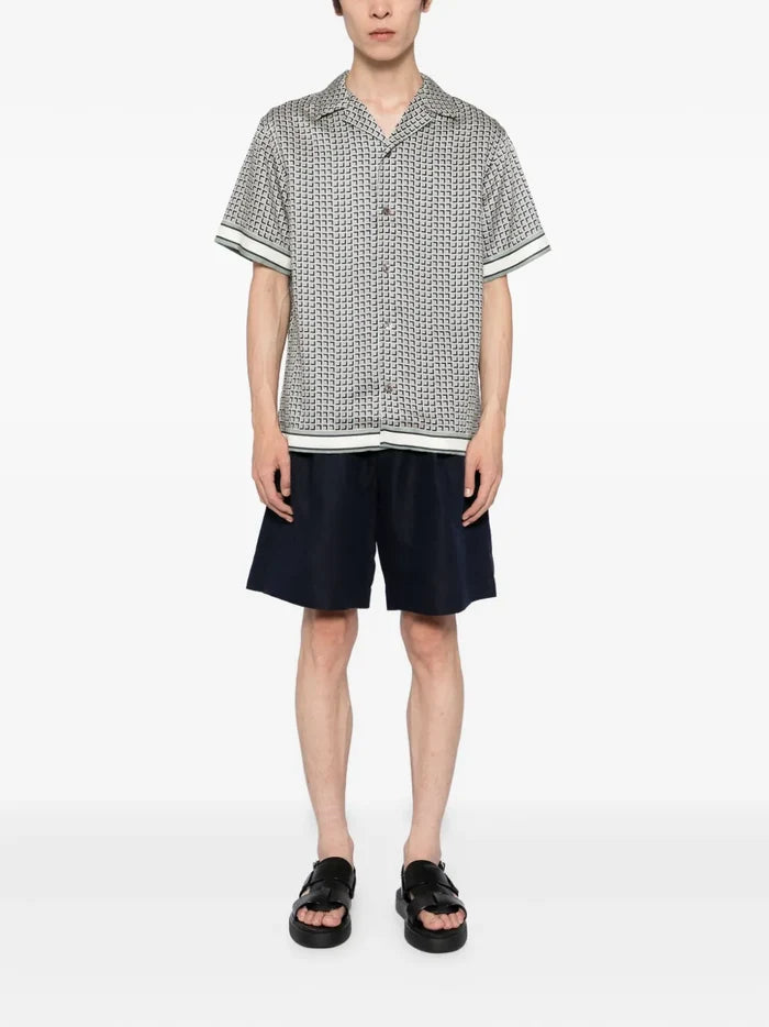 CHÉ Bermuda Nevis Shorts Navy Blue - MAISONDEFASHION.COM