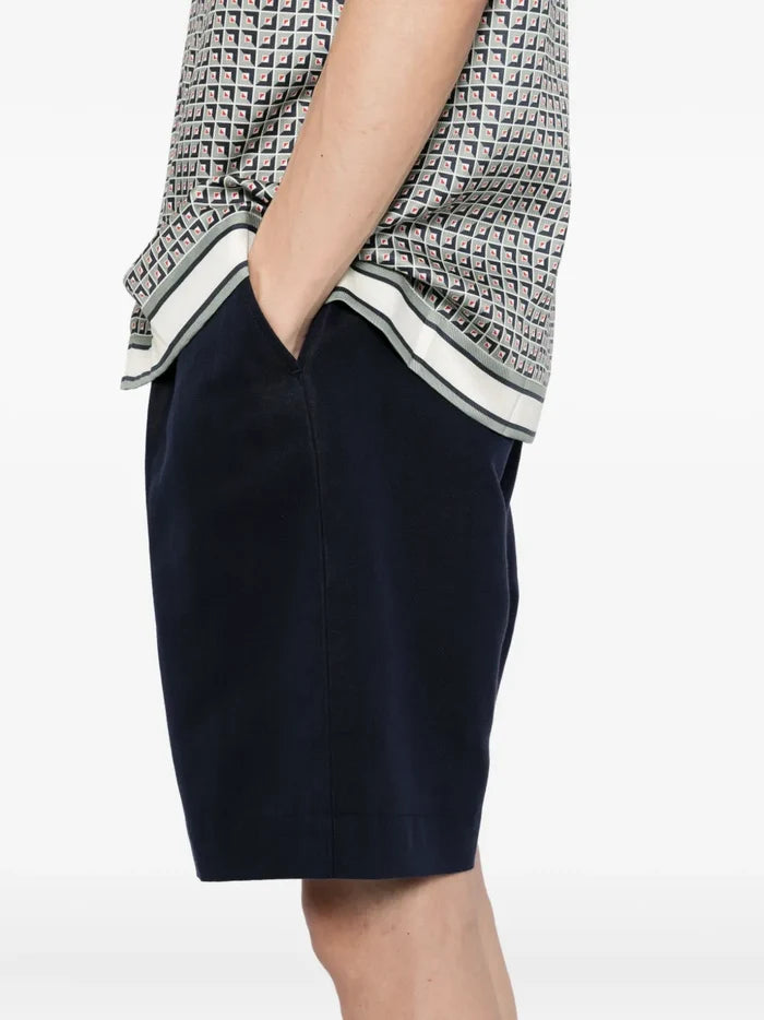 CHÉ Bermuda Nevis Shorts Navy Blue - MAISONDEFASHION.COM