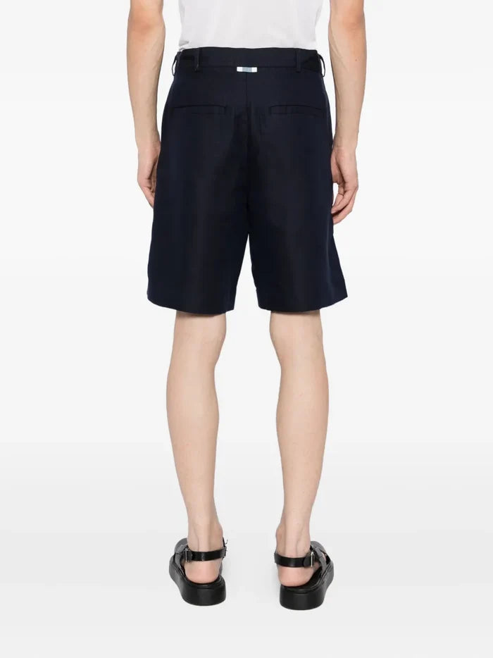 CHÉ Bermuda Nevis Shorts Navy Blue - MAISONDEFASHION.COM