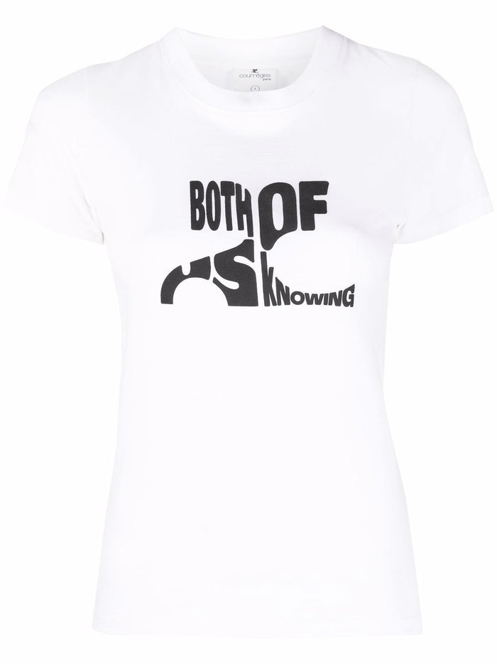 COURRÈGES WOMEN Both Of Us Knowing T-Shirt White - MAISONDEFASHION.COM