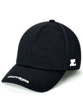 COURRÉGES WOMEN Embroidered Logo Patch Cap Black/White - MAISONDEFASHION.COM