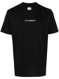 C.P COMPANY MEN 30/1 Jersey Blurry Logo T-Shirt Black - MAISONDEFASHION.COM