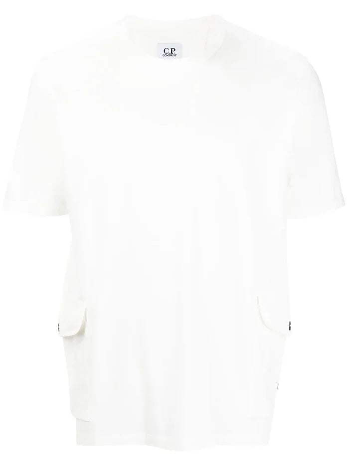 C.P COMPANY Crewneck T-shirt White - MAISONDEFASHION.COM