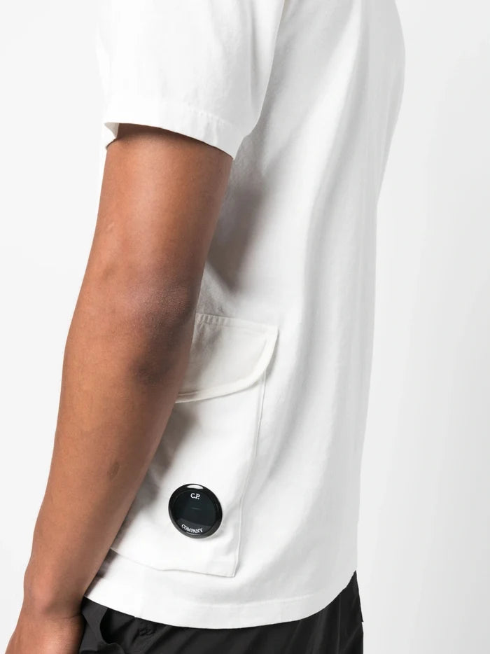 C.P COMPANY Crewneck T-shirt White - MAISONDEFASHION.COM