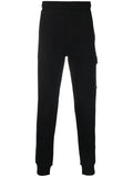 C.P. COMPANY Diagonal Raised Fleece Track Pants Black - MAISONDEFASHION.COM