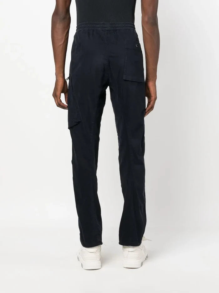 C.P. COMPANY Elasticated Lens Track Pants Black - MAISONDEFASHION.COM