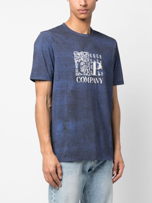 C.P COMPANY Graphic Logo T-shirt Blue - MAISONDEFASHION.COM