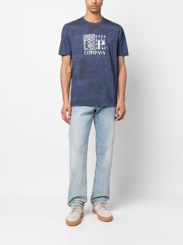 C.P COMPANY Graphic Logo T-shirt Blue - MAISONDEFASHION.COM