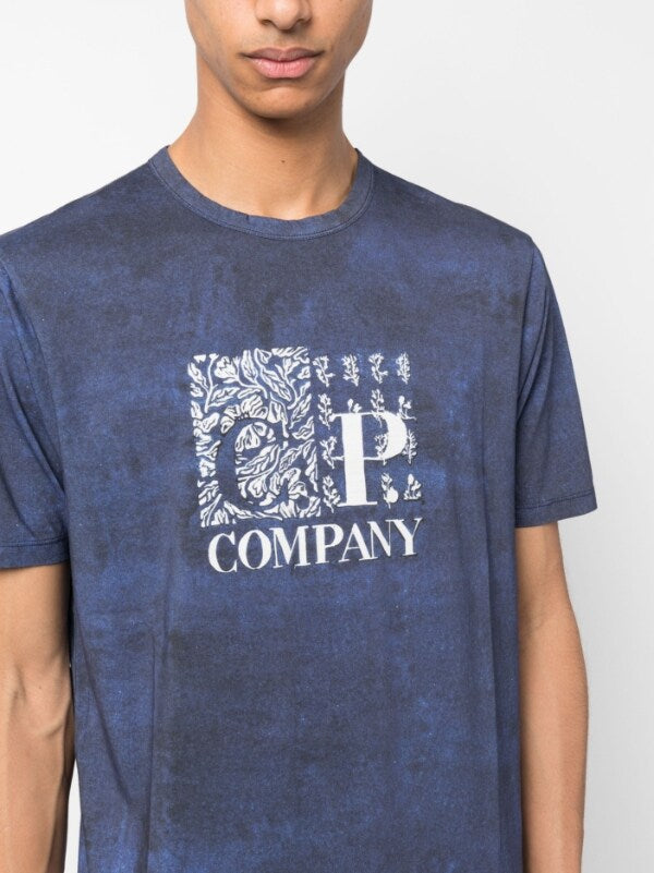 C.P COMPANY Graphic Logo T-shirt Blue - MAISONDEFASHION.COM