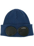 C.P COMPANY KIDS Goggle knitted hat Blue - MAISONDEFASHION.COM