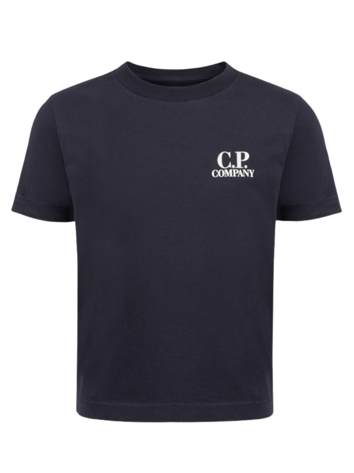 C.P. COMPANY KIDS Jersey Graphic Bird Logo T-Shirt Navy - MAISONDEFASHION.COM