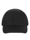 C.P. COMPANY KIDS Logo Embroidered Cap Black - MAISONDEFASHION.COM