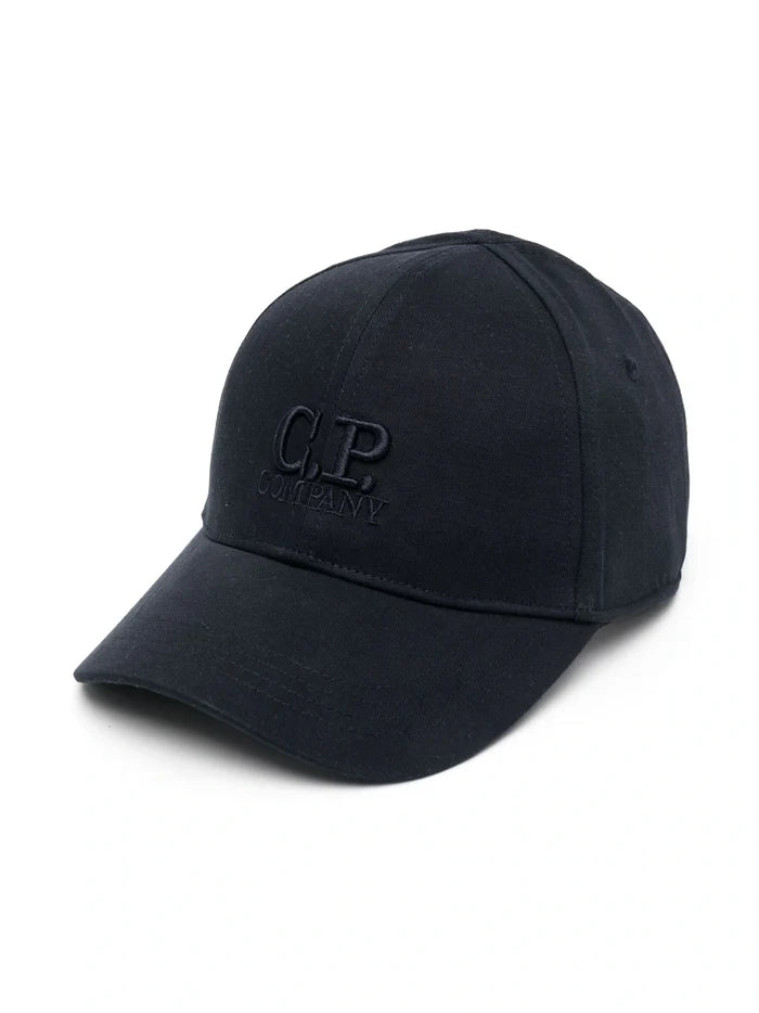 C.P. COMPANY KIDS Logo Embroidered Cap Navy - MAISONDEFASHION.COM