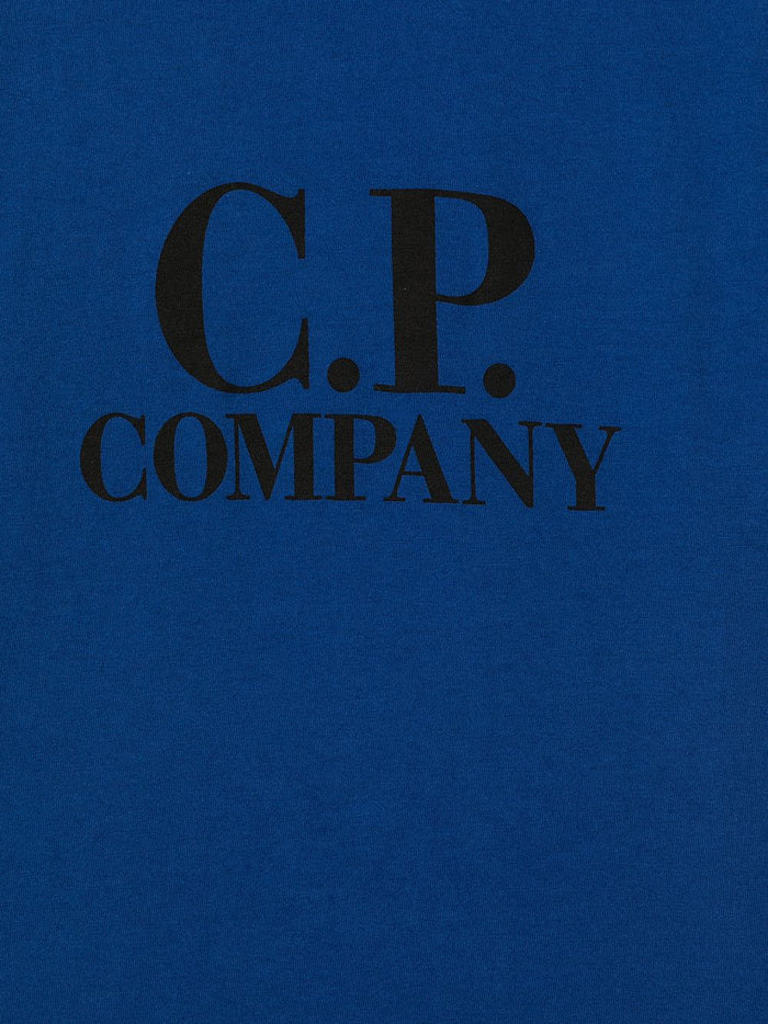 C.P COMPANY KIDS Logo-print T-shirt Blue - MAISONDEFASHION.COM