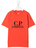 C.P COMPANY KIDS Logo-print T-shirt Red - MAISONDEFASHION.COM