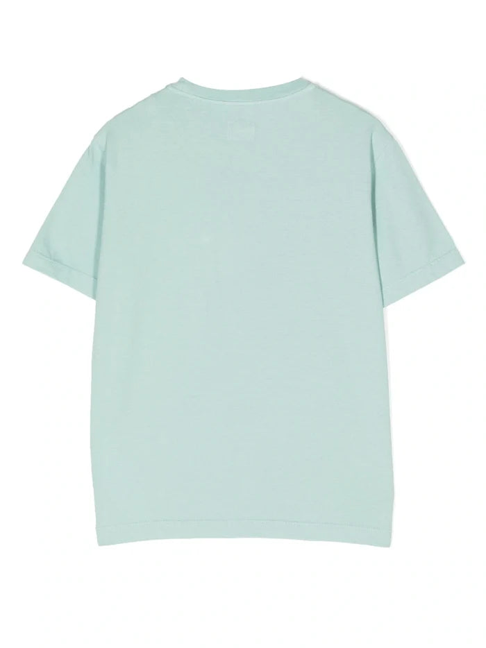 C.P. COMPANY KIDS Logo Pocket T-Shirt Light Blue - MAISONDEFASHION.COM