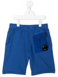 C.P COMPANY KIDS Micro-lens shorts Blue - MAISONDEFASHION.COM