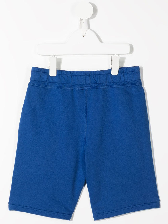 C.P COMPANY KIDS Micro-lens shorts Blue - MAISONDEFASHION.COM