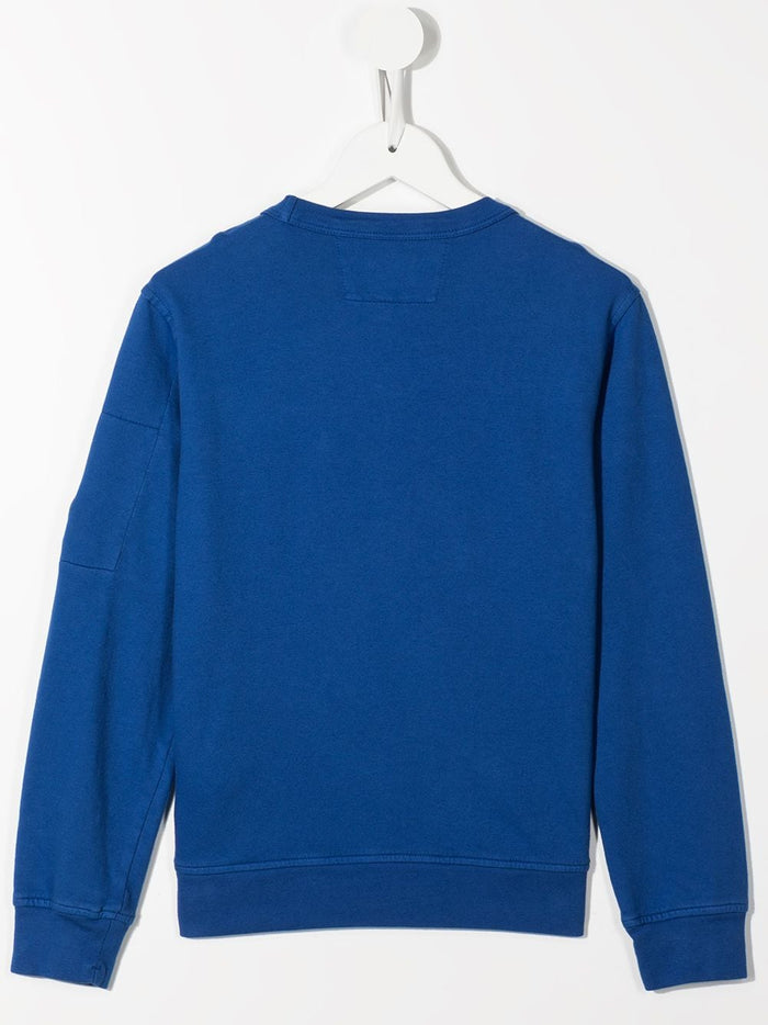C.P COMPANY KIDS Micro-lens sweatshirt Blue - MAISONDEFASHION.COM