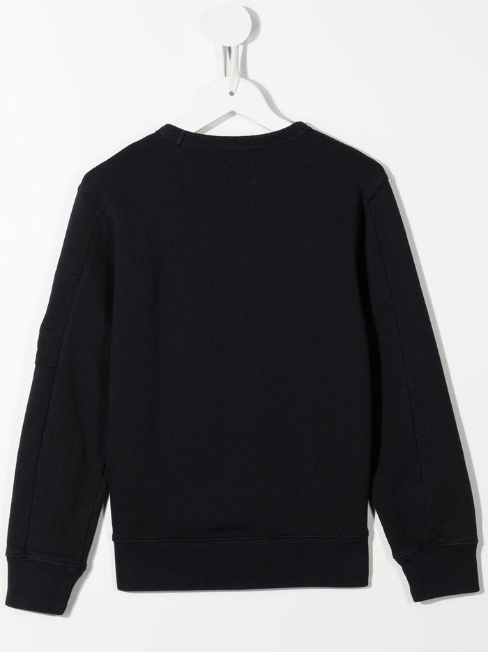 C.P COMPANY KIDS Micro-lens sweatshirt Navy - MAISONDEFASHION.COM