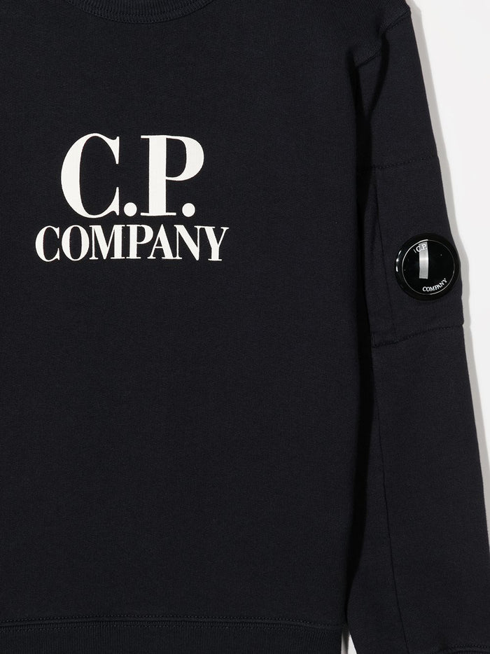 C.P COMPANY KIDS Micro-lens sweatshirt Navy - MAISONDEFASHION.COM