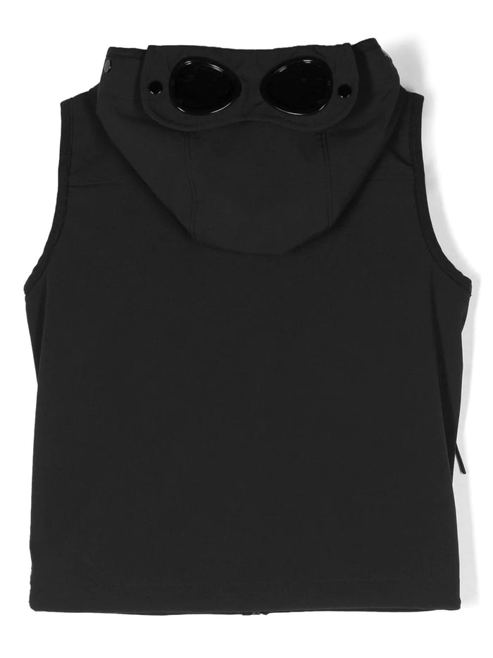 C.P. COMPANY KIDS Shell-R Goggle Vest Black - MAISONDEFASHION.COM
