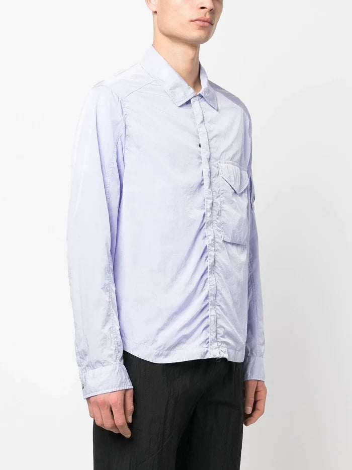 C.P. COMPANY Lens Detail Overshirt Cosmic Sky - MAISONDEFASHION.COM