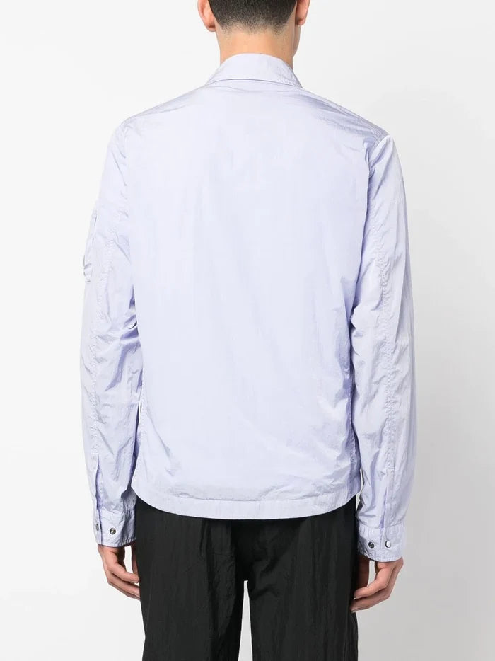 C.P. COMPANY Lens Detail Overshirt Cosmic Sky - MAISONDEFASHION.COM