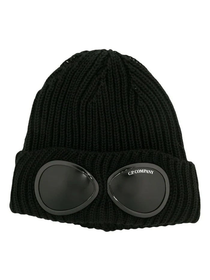 C.P. COMPANY Goggle Knit Beanie Black - MAISONDEFASHION.COM