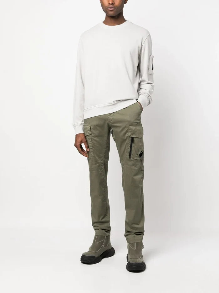 C.P. COMPANY Lens Pocket Detail Sweatshirt Grey - MAISONDEFASHION.COM
