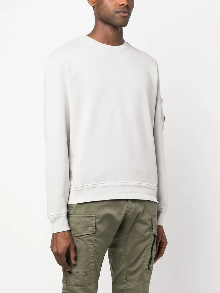 C.P. COMPANY Lens Pocket Detail Sweatshirt Grey - MAISONDEFASHION.COM