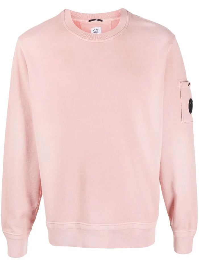 C.P. COMPANY Lens Pocket Detail Sweatshirt Pink - MAISONDEFASHION.COM