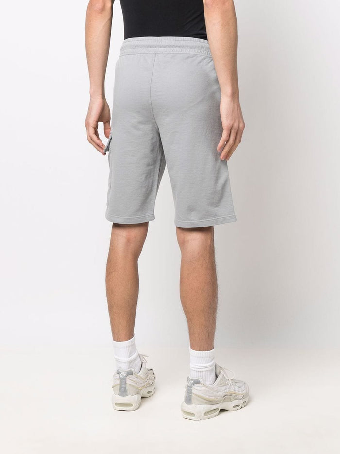 C.P. COMPANY Lens Pocket Shorts Grey - MAISONDEFASHION.COM