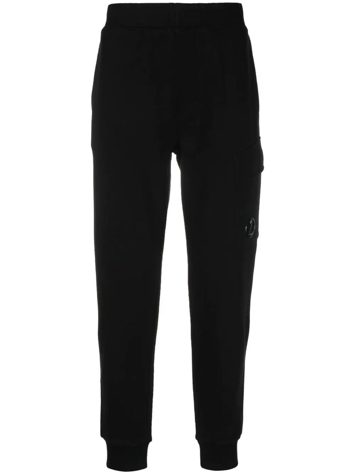 C.P. COMPANY Lens Sweat Pants Black - MAISONDEFASHION.COM