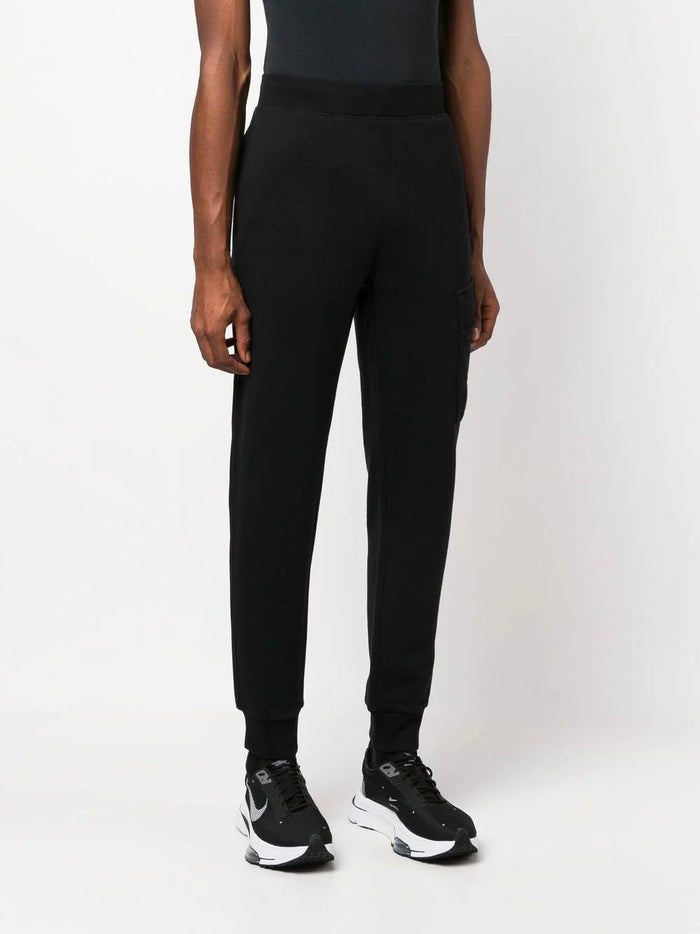 C.P. COMPANY Lens Sweat Pants Black - MAISONDEFASHION.COM