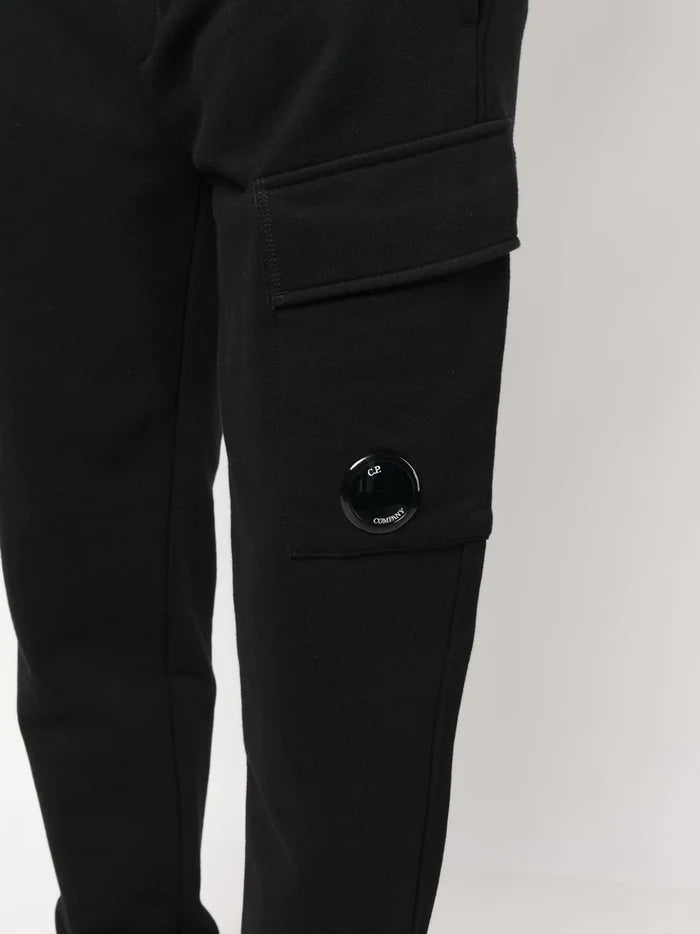 C.P. COMPANY Lens Sweat Pants Black - MAISONDEFASHION.COM