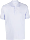 C.P COMPANY Logo-embroidered Polo Shirt Light Purple - MAISONDEFASHION.COM