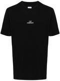C.P. COMPANY Logo Graphic Print Cotton T-Shirt Black - MAISONDEFASHION.COM