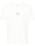 C.P. COMPANY Logo Graphic Print Cotton T-Shirt White - MAISONDEFASHION.COM