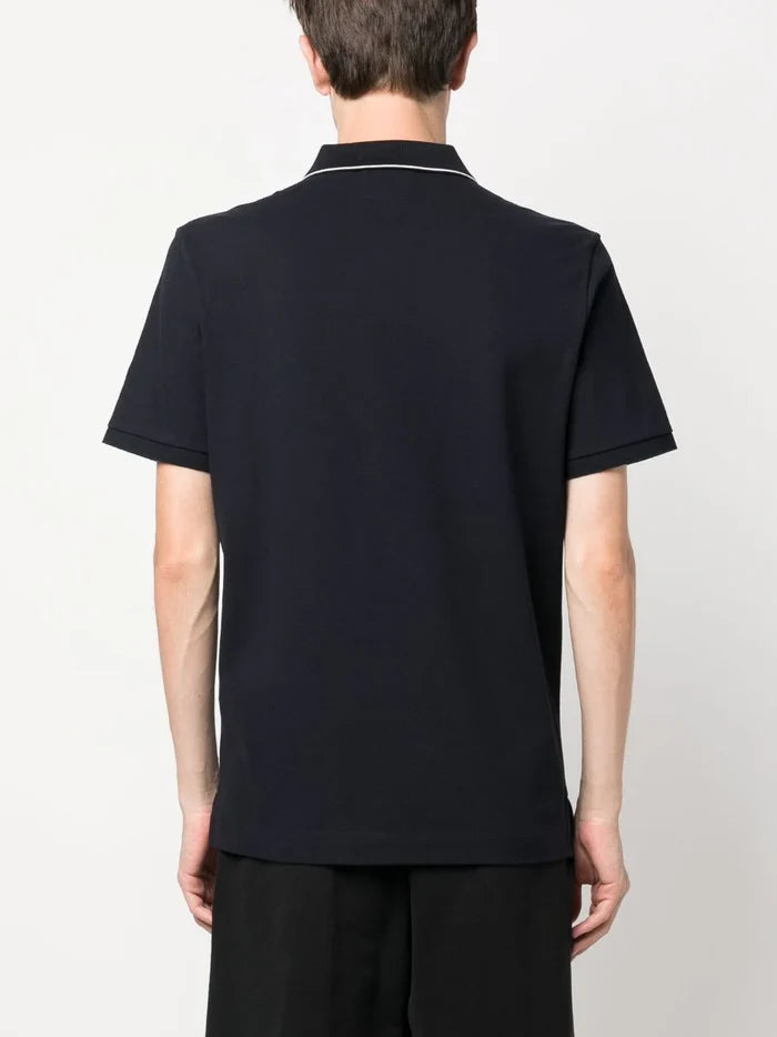 C.P COMPANY Logo Patch Polo Shirt Navy - MAISONDEFASHION.COM