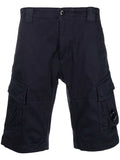 C.P. COMPANY Shorts lens cargo NAVY - MAISONDEFASHION.COM
